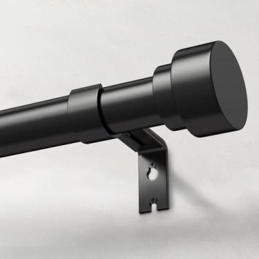 Imagem de Varão de cortina IFELS Heavy Duty 71-122 cm de metal preto ajustável