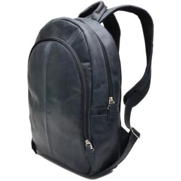 Imagem de Mochila Executiva Porta Notebook em Couro Preta - John Fly