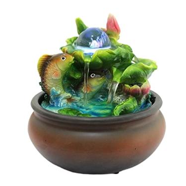 Imagem de XFNVXC Fontes de água fonte de mesa interna para sala de estar fonte decorativa meditação interna fonte de água cachoeira quarto fonte de mesa fonte de mesa fonte de mesa