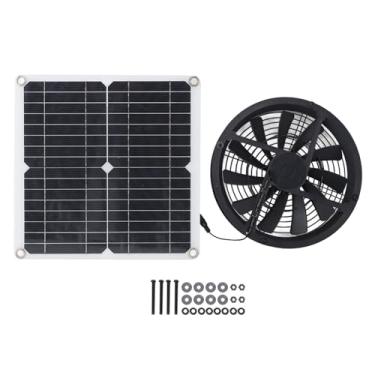 Imagem de Pssopp Kit de Ventilador de Painel Solar de 12 W, Exaustor Solar para Galinheiros Pequenos Dentro de Casa, Estufas, Galpões, Casas de Animais de Estimação