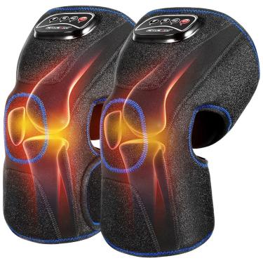 Imagem de Massageador Elétrico de Compressão para Joelhos com 2 Modos e 3 Intensidades, Bivolt, CINCOM, Preto