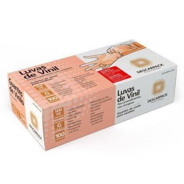 Imagem de Luva Vinil Descarpack Sem Pó - Caixa com 100 un. M