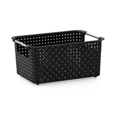 Imagem de Cesto Organizador Em Rattan Preto 01
