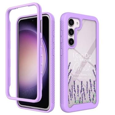 Imagem de BBSujane Capa para Samsung Galaxy S23 de 6,1 polegadas para celular Samsung S23 para Galaxy Android S23 5G, capa fina roxa lavanda S23 de 6,1 polegadas 2023 resistente à prova de choque PC + capas de