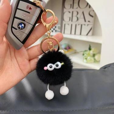 Imagem de KIT 2 Flanela Dos Desenhos Animados Bola De Carvão Chaveiro Para Mulhe