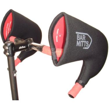 Imagem de Bar Mitts As luvas de guidão de bicicleta para estrada de clima frio servem para câmbios Campy/SRAM/Shimano com cabos direcionados internamente, médio, preto