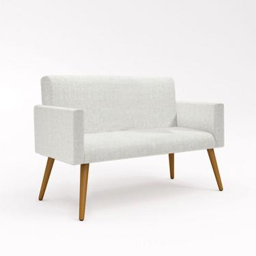 Imagem de Namoradeira Poltrona Decorativa Luxo Tecido Linho Bege