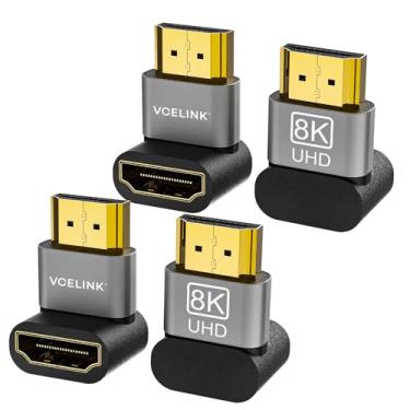 Imagem de VCELINK Adaptador Hdmi 90 e 270 graus, pacote com 4