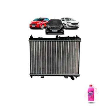 Imagem de Kit Radiador Ford Fiesta 2013 a 2016 1.5 1.6 Com Aditivo Visconde RV Extra Rosa