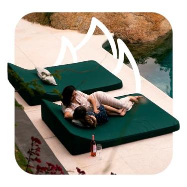 Imagem de Puff para área externa e Piscina Duo Slim - Eco Flame Garden (Verde musgo)