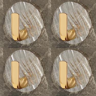 Imagem de Ganchos de Parede com Adesivo Leve Deluxe Exquisito Acrílico Sem Perfuração Adesivos Resistentes para Casacos Roupas Chapéus Chave Toalhas Sacolas Decorativos Economizar Espaço 4Pcs