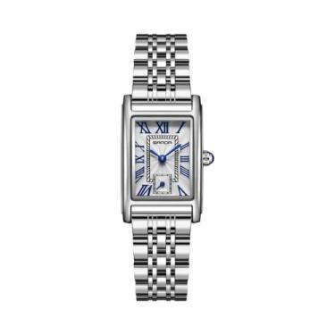 Imagem de Relógio De Pulso Feminino De Luxo Com Pulseira De Couro E Aço, Quartz 