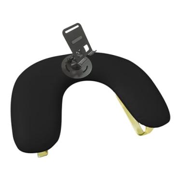 Imagem de oshhni Apoio de braço para unhas com suporte para celular, almofada de mão para unhas, pernas removíveis, almofada macia para ferramentas de manicure, Preto