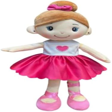Imagem de Boneca dancarina adoravel com roupa rosa macia, perfeita para abracar, 30cm, encantadora