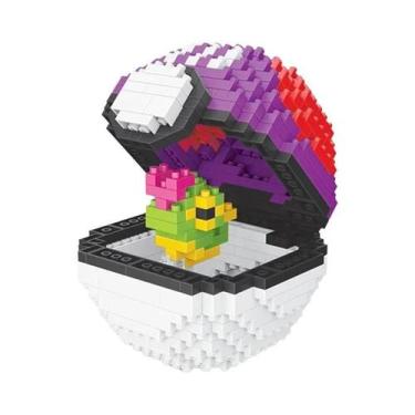 Imagem de Novo 20 estilos poke bola blocos pequenas partículas mini construção m