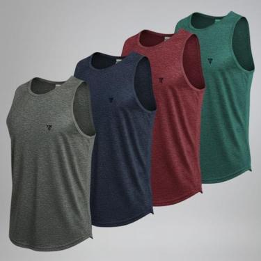 Imagem de Kit 4 Camiseta Masculina Regata Dry Passeio e Treino Premium - Vertspo