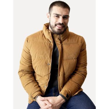 Imagem de Jaqueta Dixen Masculina Puffer Veludo Cotelê Marrom Claro-Masculino