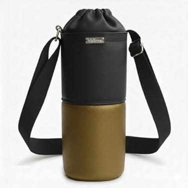 Imagem de Bolsa Térmica (PRETO COM OURO) RAMIERE para Garrafa de 2 LITROS em Couro Sintético - Coleção Cores VERÃO 2026