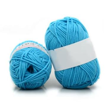 Imagem de Fio de caxemira para crochê e tricô, fio de algodão respirável, ideal para panos de prato, roupas, pegadores de panela, suéteres, 1 bola