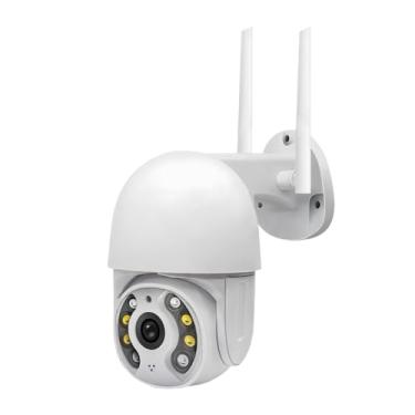 Imagem de ANJ.GG Câmera de Segurança Interna/Externa, Estilo Domo, 1080p HD, Detecção de Movimento, Monitoramento Residencial/Comercial, N6-branco, Wi-Fi/Com fio, Visão Noturna, Áudio 2 Vias, AC/DC, Wi-Fi