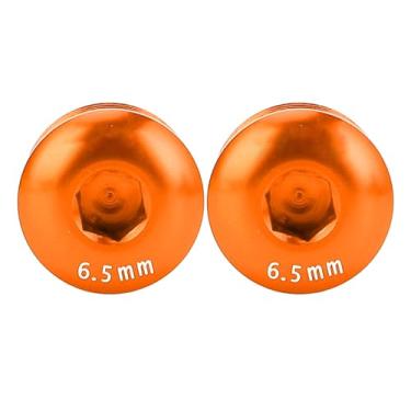 Imagem de RiToEasysports Acessórios para Bicicletas, Tampa de Cobertura à Prova de Poeira para Pedal de Ciclo de Liga de Alumínio M14 6,5 Mm 2 Peças para Ciclo de Montanha (Laranja)