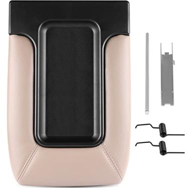 Imagem de SCITOO Kit de substituição de tampa de console central auto bege para 2001-2007 para GMC Sierra Silverado