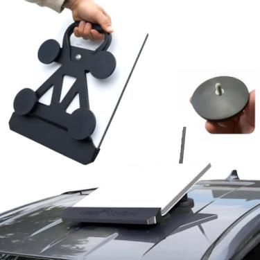Imagem de Suporte Para Starlink Mini Com Ímãs Neodímio Antena Geração 4 Veicular Fixação Teto Carro Caminhão Magnético Móvel Portátil Alça Para Transporte (Preto)