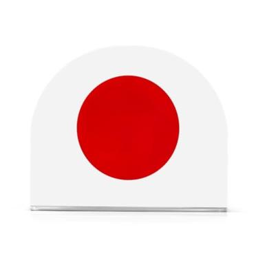 Imagem de Porta-guardanapos de cozinha com bandeira do Japão, 1 pacote de porta-guardanapos para banheiro, suporte de papel higiênico acrílico