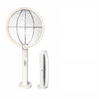 Imagem de Raquete Elétrica Mata Mosquitos, Recarregável USB, com Luz UV, Portátil, Silenciosa 2 em 1, para Uso Interno em Quarto, Sala e Escritório