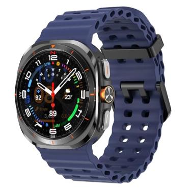 Imagem de KAPPDE Pulseira esportiva de silicone marinho correa para Samsung Galaxy Watch Ultra de 47 mm para Galaxy Watch 7 Ultra, Watch Ultra, Ágata