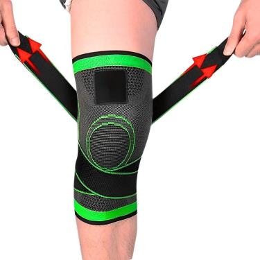 Imagem de Joelheira Ortopédica de Compressão Regulável Ajustável Patelar Tensor Joelho Fitness Profissional-Unissex