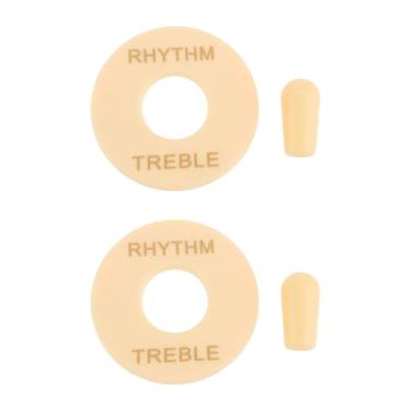 Imagem de LT Easiyl 2 conjuntos de 3,5 mm pontas de interruptor de 3 vias e placa compatíveis com Epiphone Les Paul 13 x 35 mm amarelo cremoso