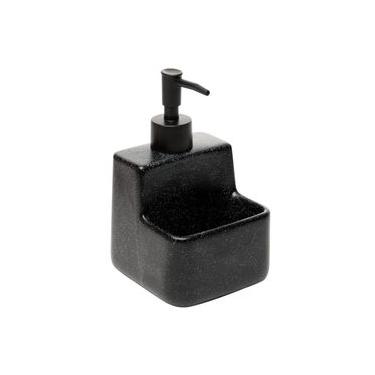 Imagem de Porta Detergente Líquido c/ Suporte para Esponja Preto 360ml