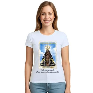 Imagem de Camiseta Nossa Senhora Aparecida Auxilie Personalizada - Use P4, Branc