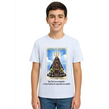 Imagem de Camiseta Nossa Senhora Aparecida Auxilie Personalizada - Use P4, Branc