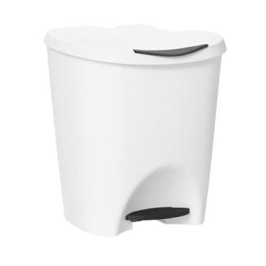 Imagem de Lixeira Pedal Resistente 7,5 Litros Usual para Cozinha ou Banheiro, BR