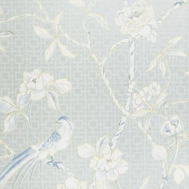 Imagem de Papel de Parede Vinilico Book AmalfiRolo 53cmx10m Flores Azul/Branco