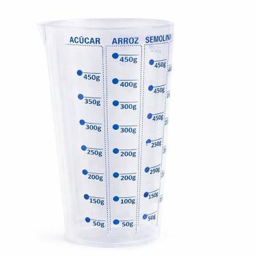 Imagem de Copo Medidor de Plástico 570ml Transparente Colorido