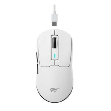 Imagem de Mouse Gamer Sem Fio Havit MS969SE White, 8000 DPI, 6 Botões, Wireless, Bluetooth e USB-C, Branco-Unissex