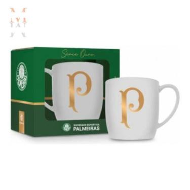 Imagem de Caneca Porcelana 360Ml Time Palmeiras Serie Ouro Oficial - Brasfoot Pr