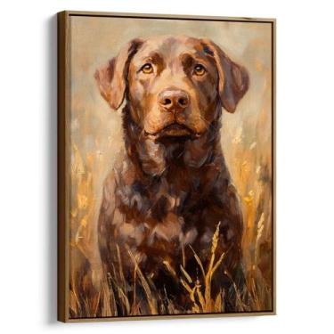Imagem de Quadro Labrador Retriever - Mioquadros, 120x80 cm, Tabaco