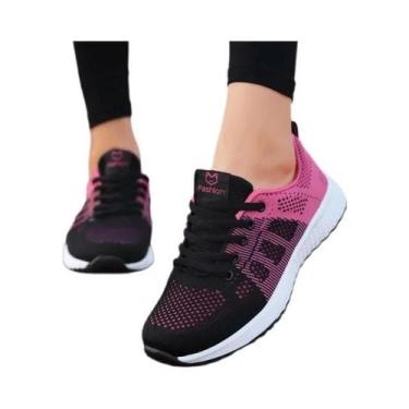 Imagem de Tênis Feminino Plano para Caminhada - Respirável e Confortável, 38, Ro