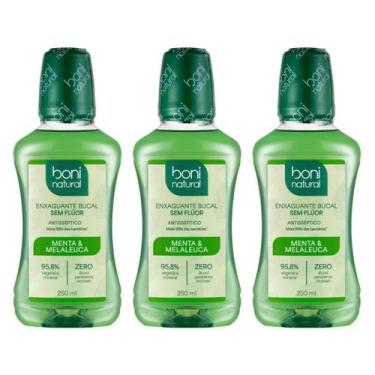 Imagem de Kit 3 Enxaguante Bucal Menta e Melaleuca Boni Natural 250ML