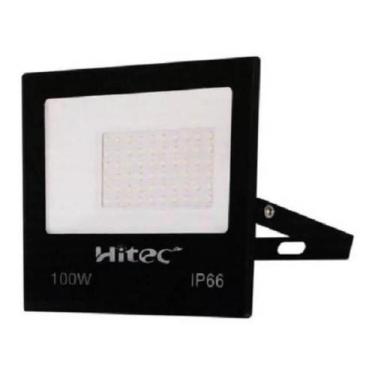 Imagem de Refletor LED 100W Hitec Branco Frio IP66 6500K Carcaça Preta - Congrat