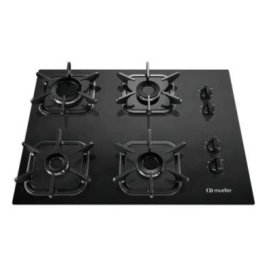 Imagem de Cooktop Mueller MCG4BK 4 bocas com queimador grades de ferro, Bivolt