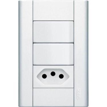 Imagem de Conjunto 2 Interruptores Simples + Tomada 2p+t 10a 250 Volts Modulare 