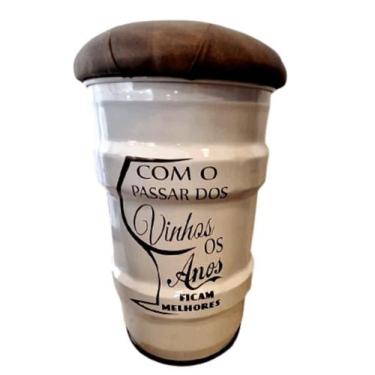 Imagem de Banco tambor com o passar dos vinhos tonel banqueta - EMPORIO CANTO DO