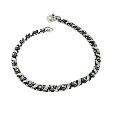 Imagem de Pulseira Pikun 01 Fileira 4mm Prata de Bali 925, 19,5cm