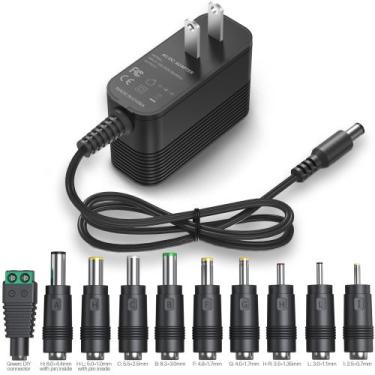 Imagem de Fonte de alimentação XHUCHINMAL 9V 2A com 10 conectores intercambiávei