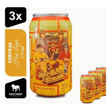 Imagem de Cerveja Bastards Hermes E Renato Hop Lager 350ml Kit 3un - Bastards Br